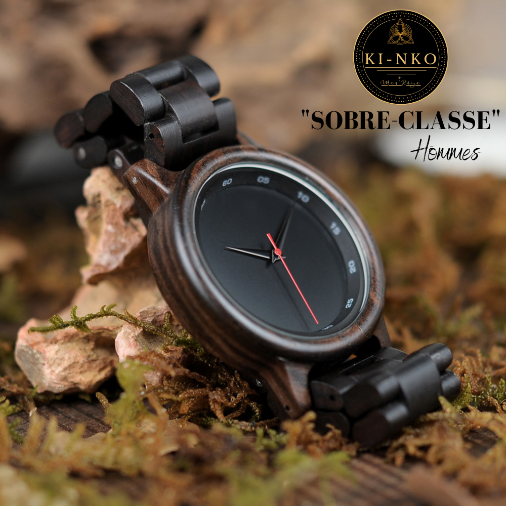 La montre en bois  KI-NKO "Sobre-Classe" pour Homme.