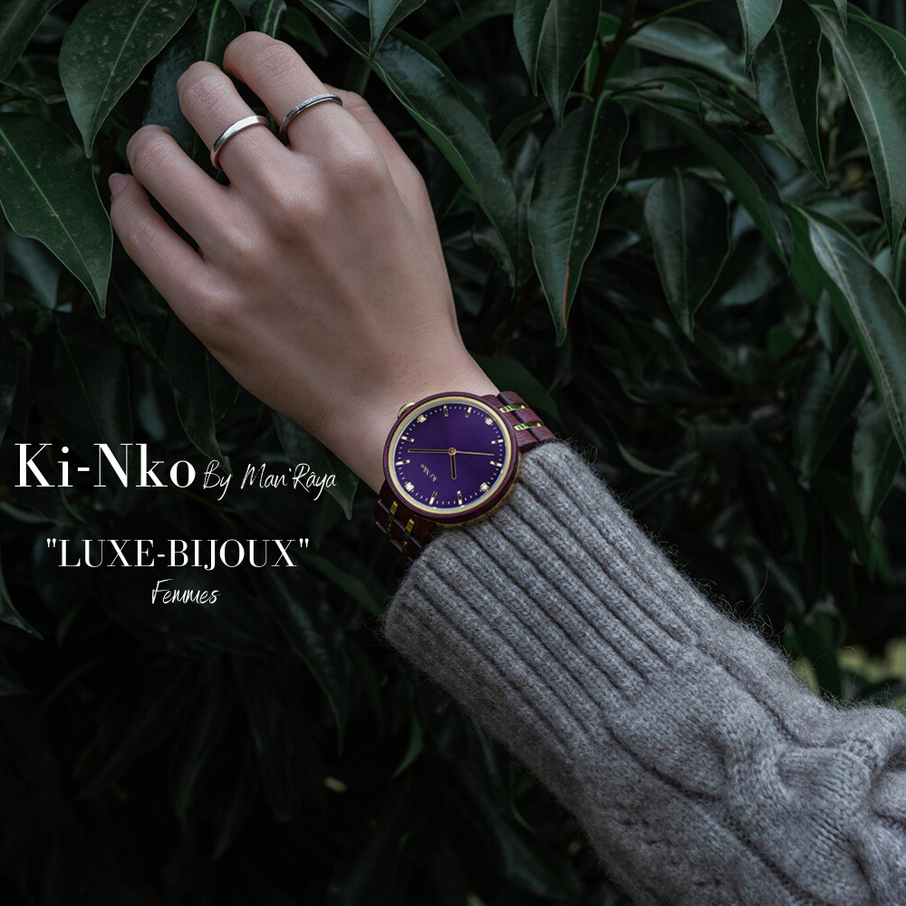 La montre en bois KI-NKO "Luxe-Bijoux" pour Femme.