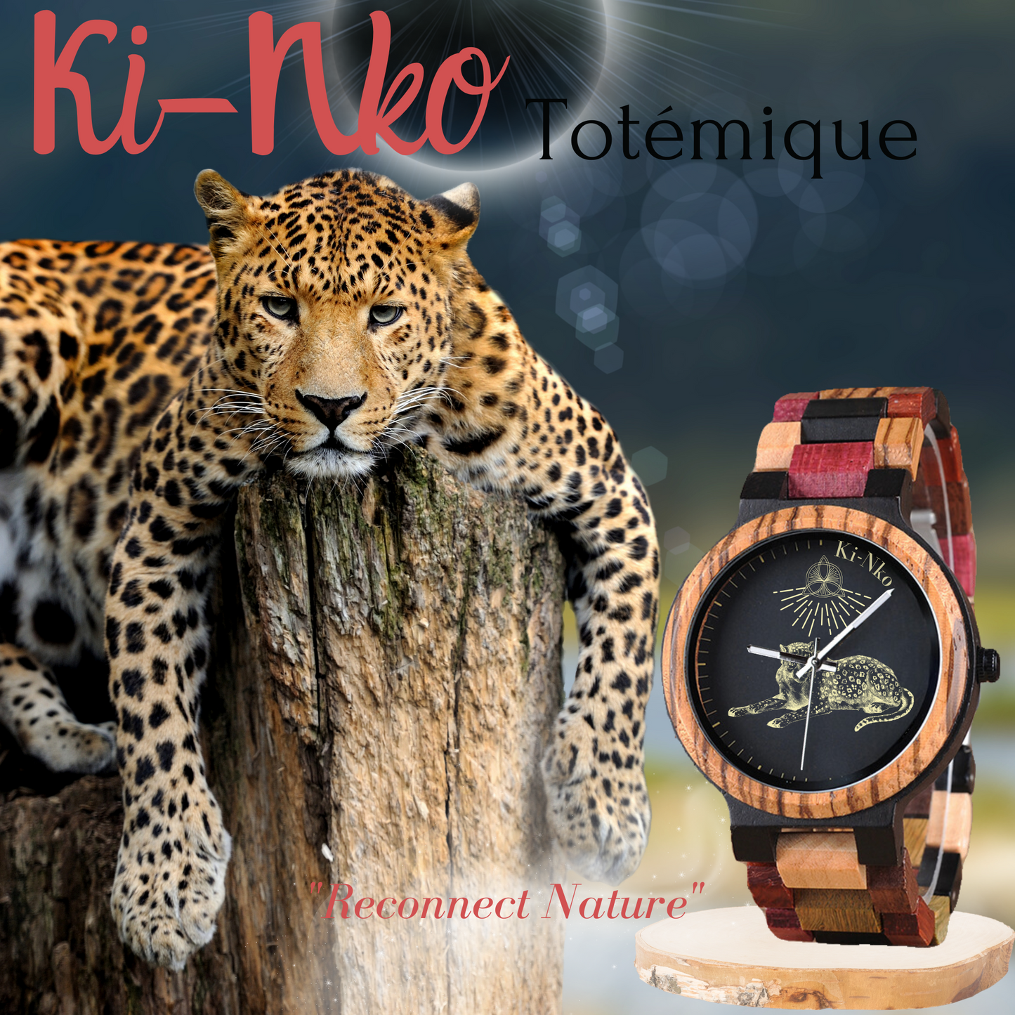 Les montres Ki-Nko TOTEM Lite Léopard