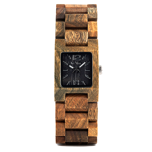 La montre en bois KI-NKO "ÉLÉGANCE BRUTE" pour Femme.